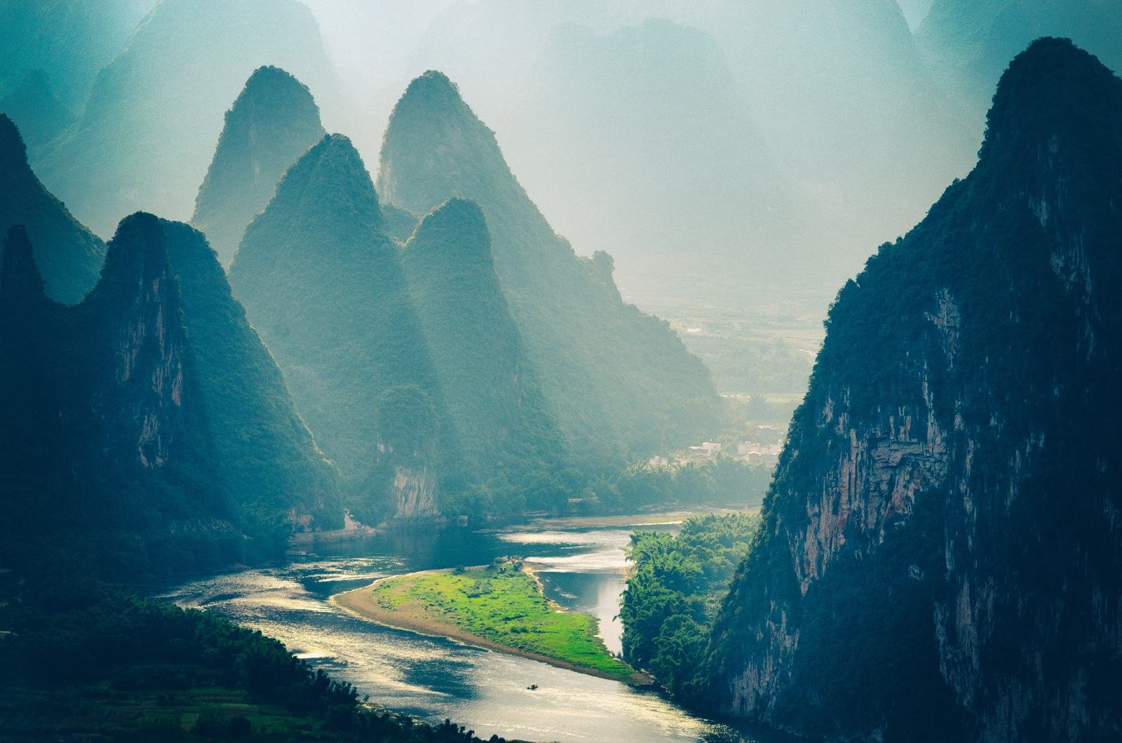 Montanhas de Guilin e o rio Li